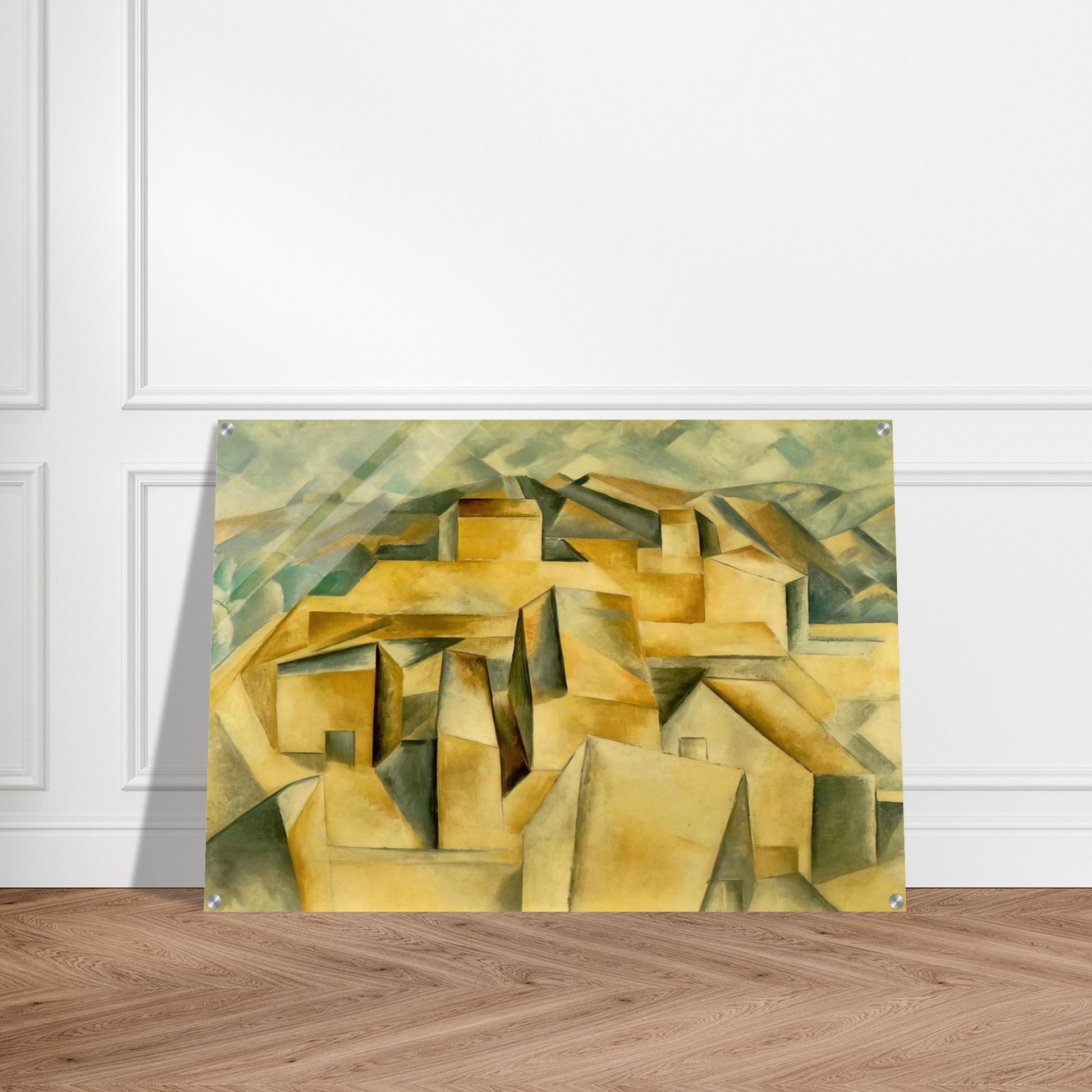 Houses on the hill - Pablo Picasso Acrylic Print - 70x100 cm / 28x40″ inches | Pablo Picasso Wall Art | Pablo Picasso Prints