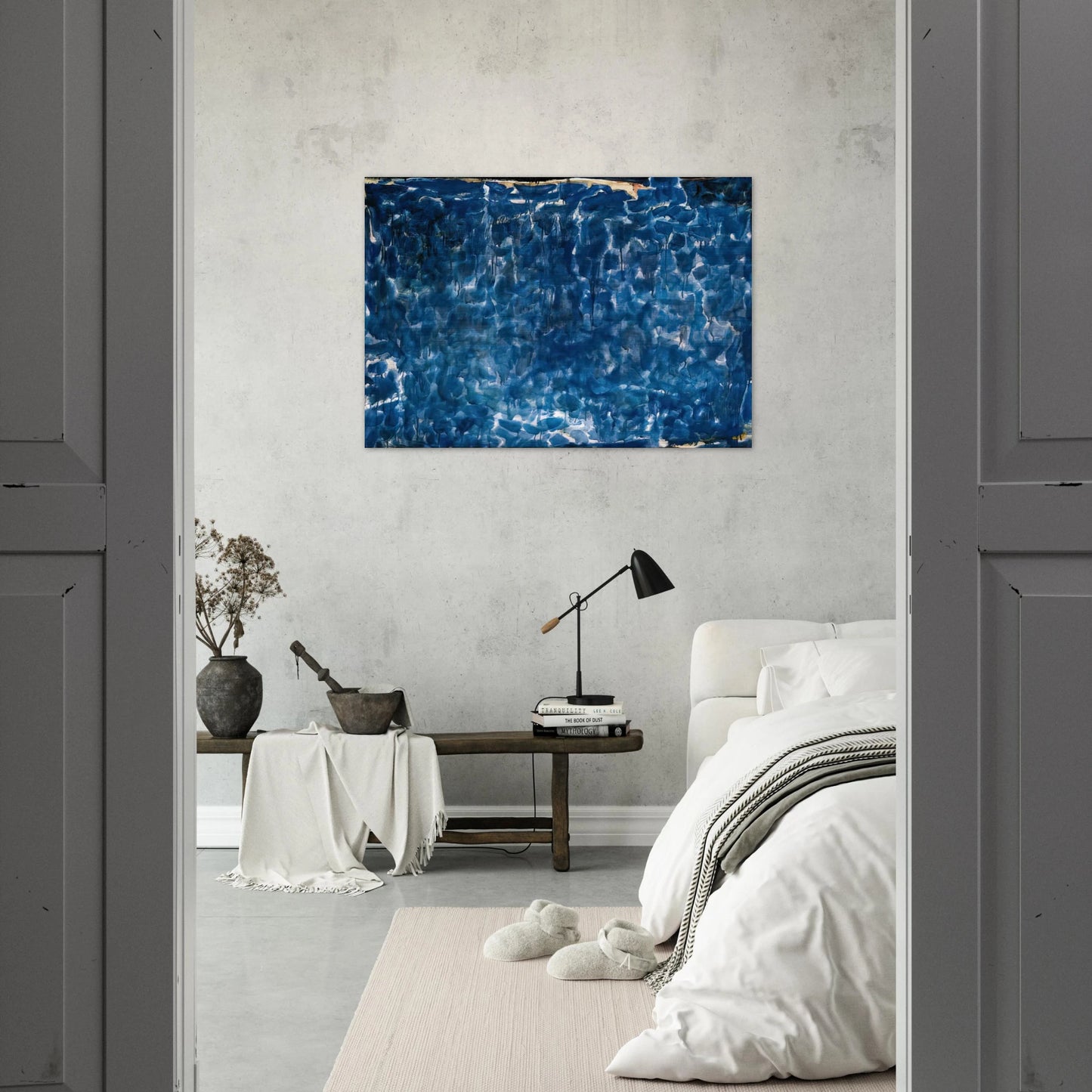 Untitled  SFP53-31  - Sam Francis Brushed Aluminum Print - 70x100 cm / 28x40 inches | Sam Francis Aluminum Print | Sam Francis Prints