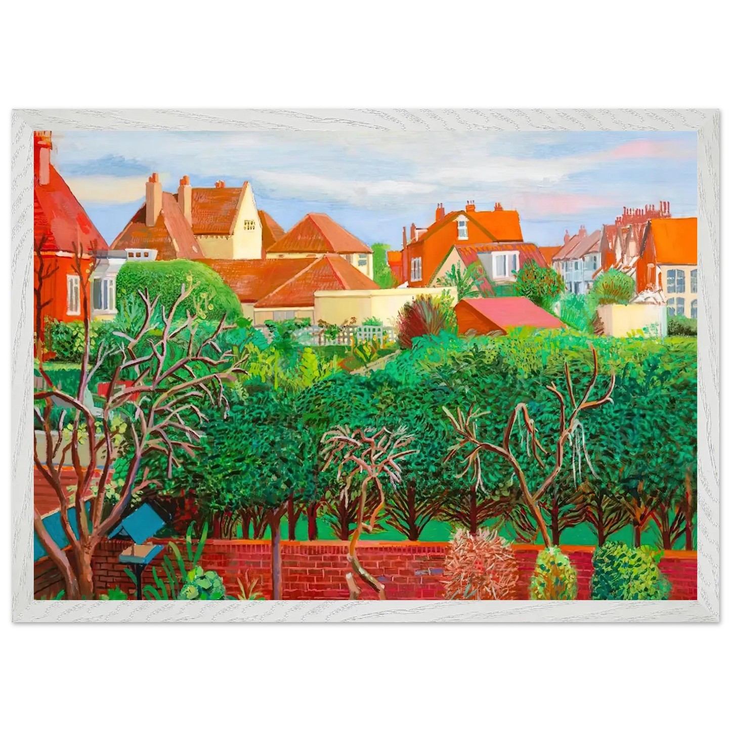 David Hockney - David Hockney Wall art - 45x60 cm / 18x24 Inches - Premium Wooden Framed Poster With Fine Art Paper - Wood frame