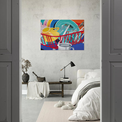 Dishes - James Rosenquist Brushed Aluminum Print - 70x100 cm / 28x40 inches | James Rosenquist Aluminum Print | James Rosenquist Prints