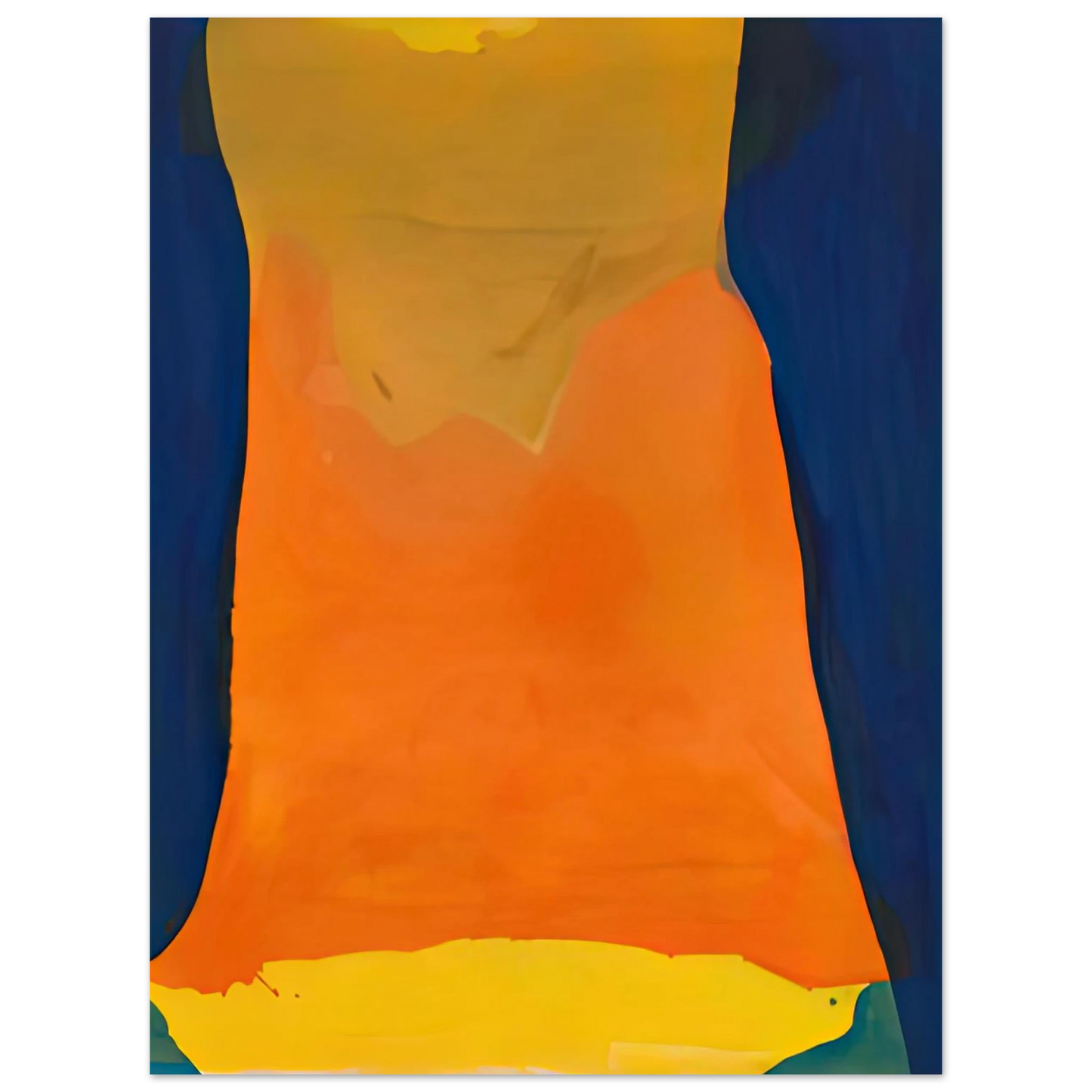 Helen Frankenthaler - Orange Mood, 1963-64- Wall Art - 60x80 cm / 24x32 inches - Fine Art Poster-canvas - -