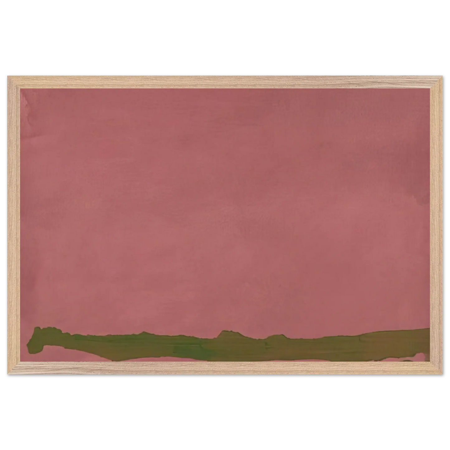 Helen Frankenthaler - Green Likes Mauve - 1970 Wall art - 30x40 cm / 12x16 Inches - Premium Wooden Framed Poster With Fine Art Paper - White frame