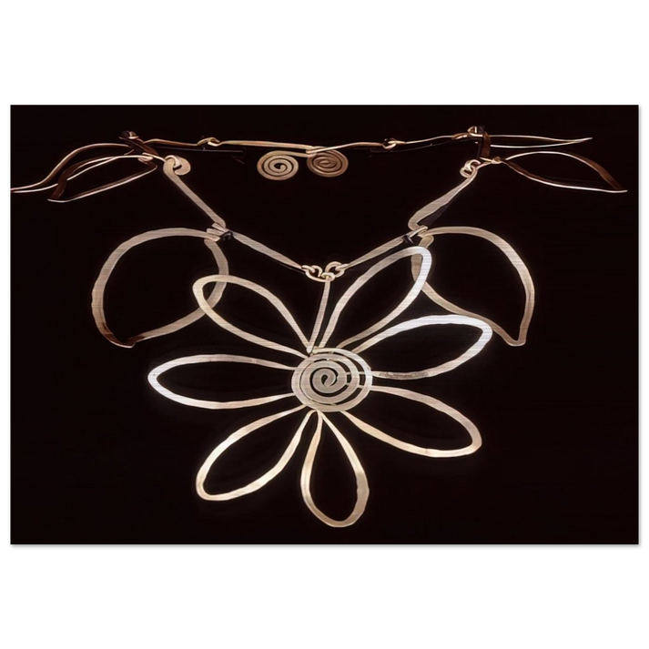 FLOWER NECKLACE 1938 - Alexander Calder Brushed Aluminum Print - 70x100 cm / 28x40 inches | Alexander Calder Aluminum Print | Alexander Calder Prints