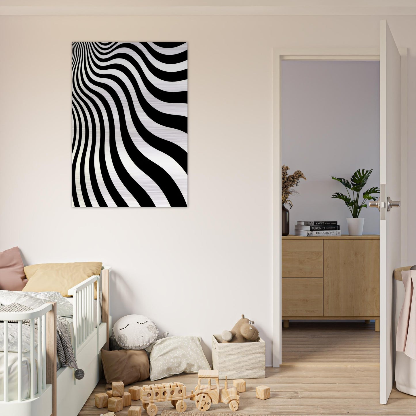 INTAKE 1964 - Bridget Riley Brushed Aluminum Print - 70x100 cm / 28x40 inches | Bridget Riley Aluminum Print | Bridget Riley Prints
