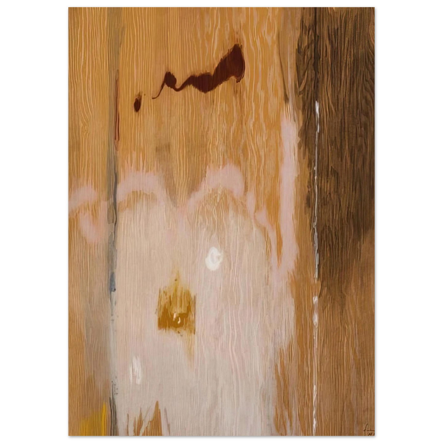 Helen Frankenthaler - Tales of Genji VI - 1998 Wall art - 13x18 cm / 5x7 inches - Premium Wooden Framed Poster With Fine Art Paper-canvas - White frame