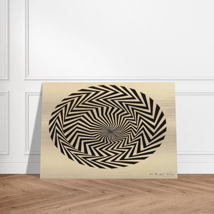 BLAZE STUDY 1962 - Bridget Riley Brushed Aluminum Print - 70x100 cm / 28x40 inches | Bridget Riley Aluminum Print | Bridget Riley Prints