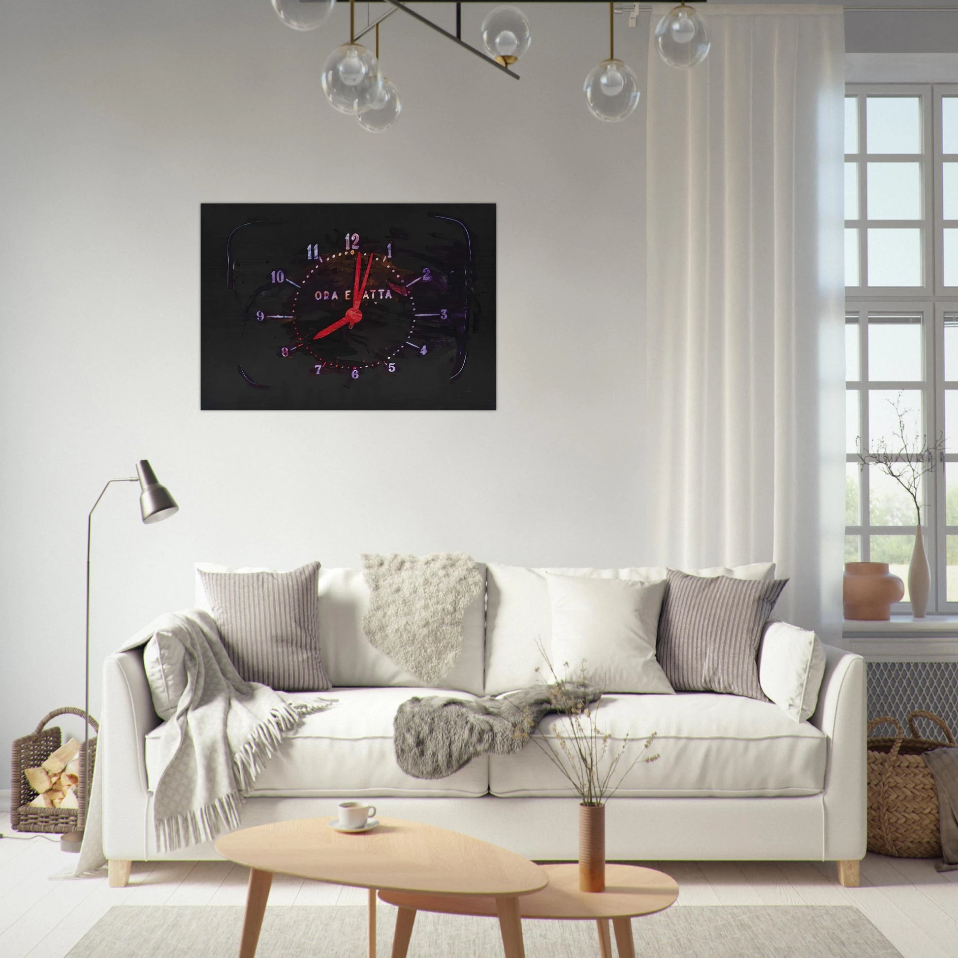 The Exact Time - 1973 - Mario Schifano Brushed Aluminum Print - 70x100 cm / 28x40 inches | Mario Schifano Aluminum Print | Mario Schifano Prints