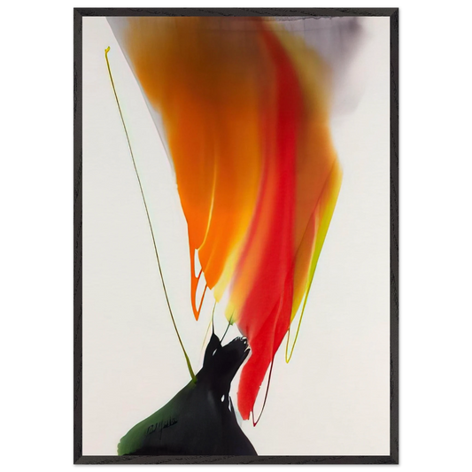 Phenomena Woman Witch - 1969 - Paul Jenkins 70x100 cm / 28x40 inches Framed Art Print – Black Wooden Frame