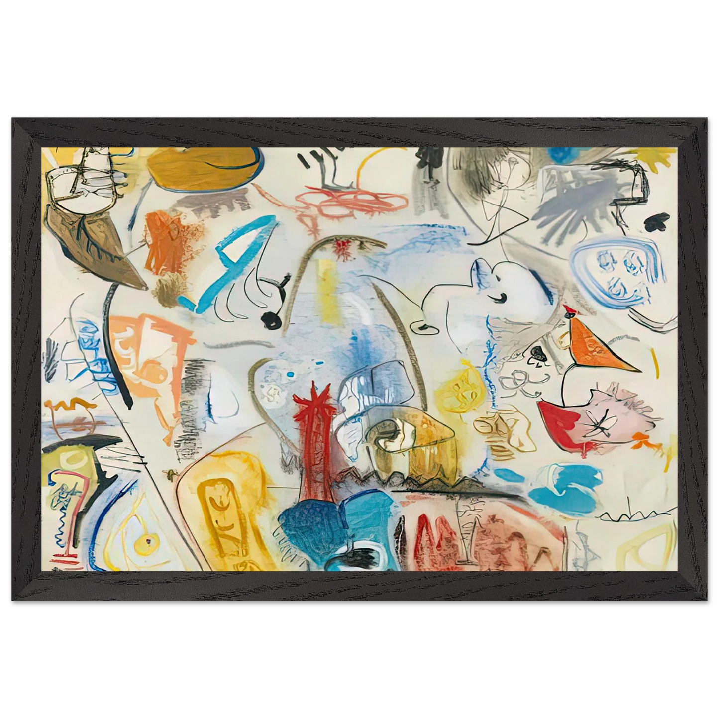 Helen Frankenthaler - Circus Landscape, 1951- Wall Art - 30x40 cm / 12x16 inches - Fine Art Poster-canvas - -