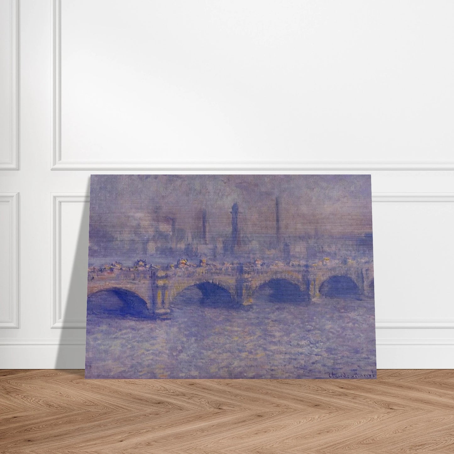 Waterloo Bridge, Sunlight Effect - claude monet Brushed Aluminum Print - 70x100 cm / 28x40 inches | claude monet Aluminum Print | claude monet Prints