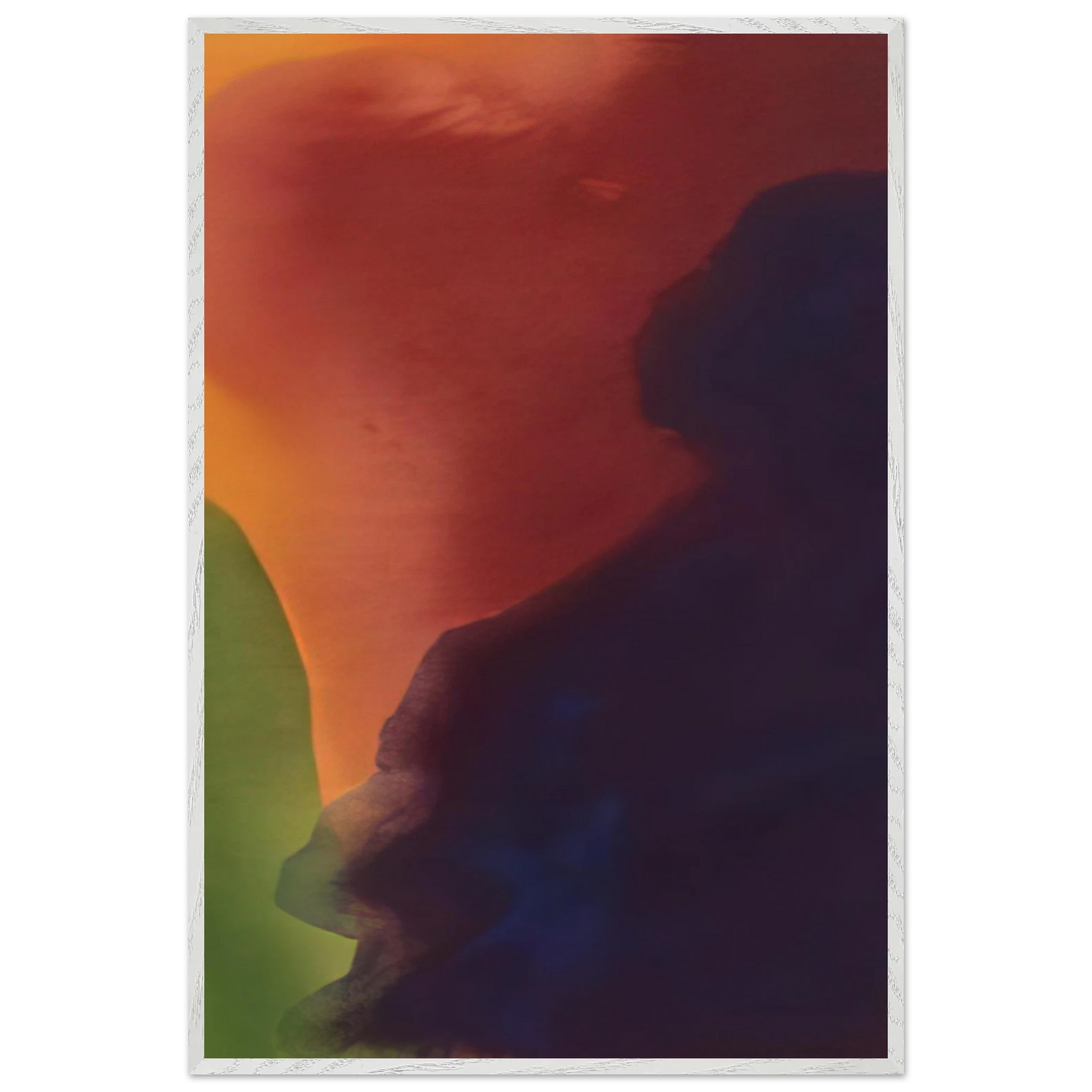 Helen Frankenthaler - Blue Atmosphere III - 1963 Wall art - 60x90 cm / 24x36 inches - Premium Wooden Framed Poster With Fine Art Paper-canvas - White frame