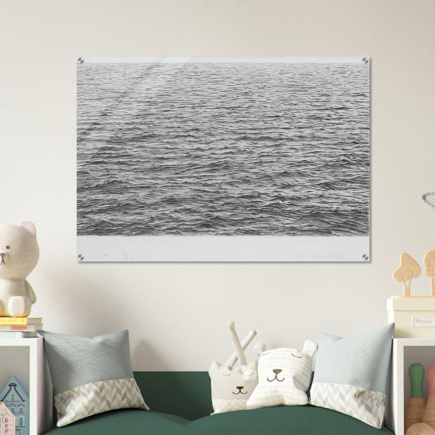 DRYPOINT OCEAN SURFACE 1983 - Vija Celmins Acrylic Print - 70x100 cm / 28x40″ inches