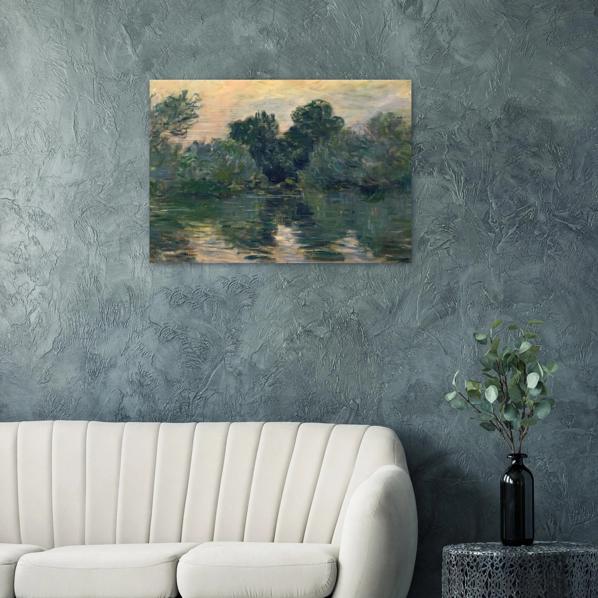 The Arm of the Seine - claude monet Brushed Aluminum Print - 70x100 cm / 28x40 inches | claude monet Aluminum Print | claude monet Prints