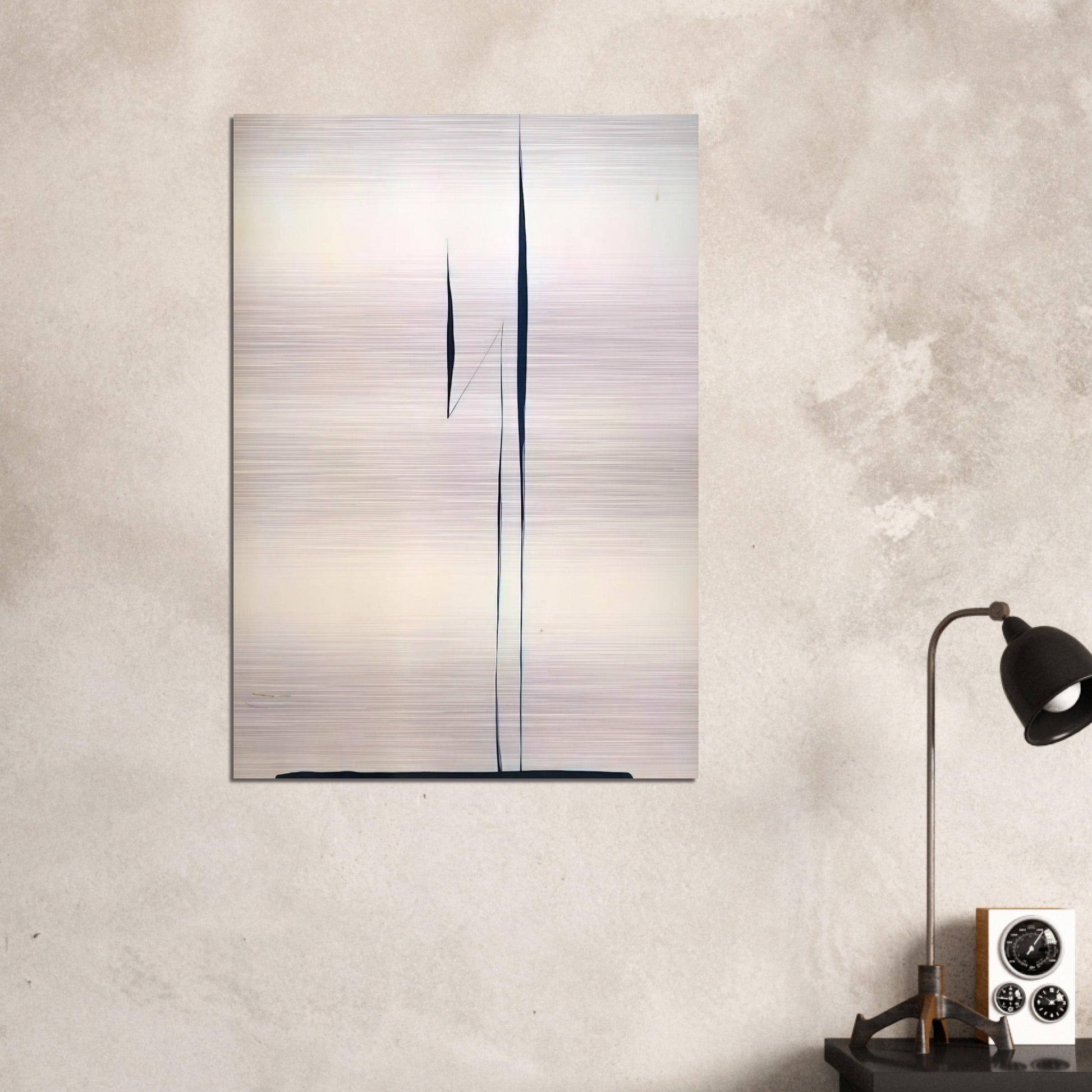 Black Lines 1 - Georgia O'Keeffe Brushed Aluminum Print - 70x100 cm / 28x40 inches | Georgia O'Keeffe Aluminum Print | Georgia O'Keeffe Prints