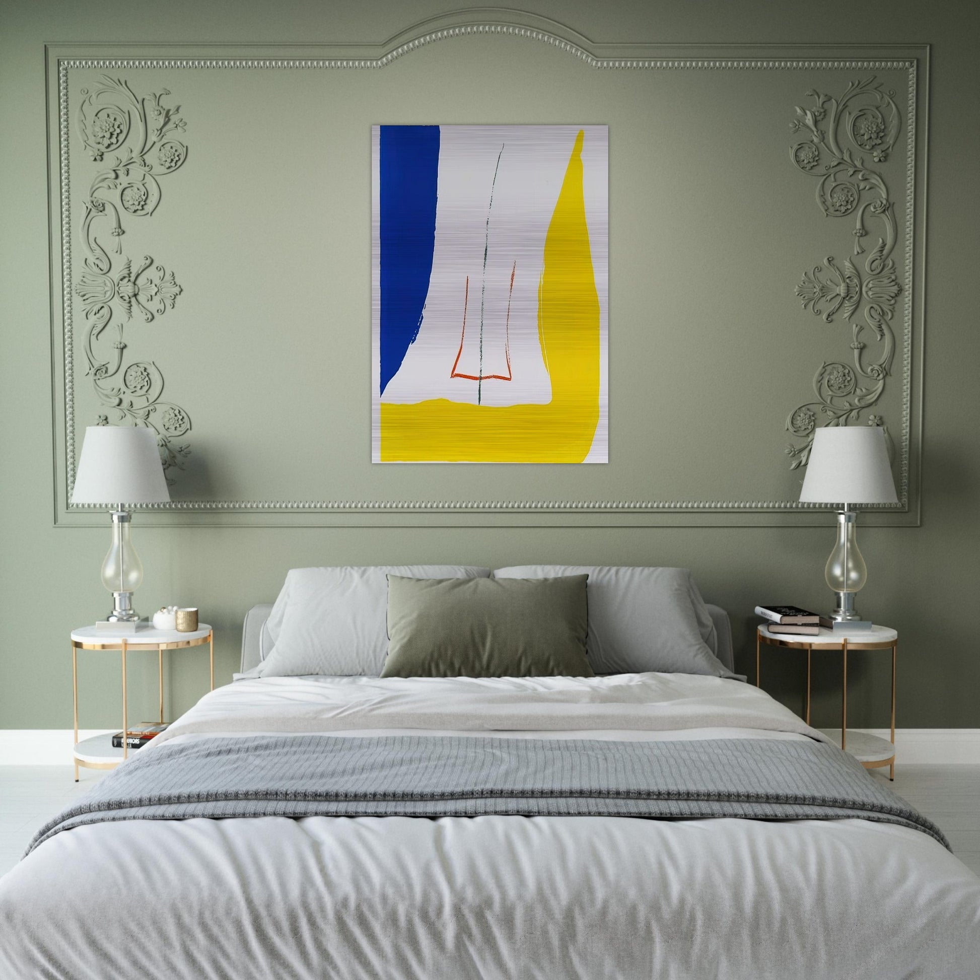 Sun Corner - 1968 - Helen Frankenthaler Brushed Aluminum Print - 70x100 cm / 28x40 inches | Helen Frankenthaler Aluminum Print | Helen Frankenthaler Prints