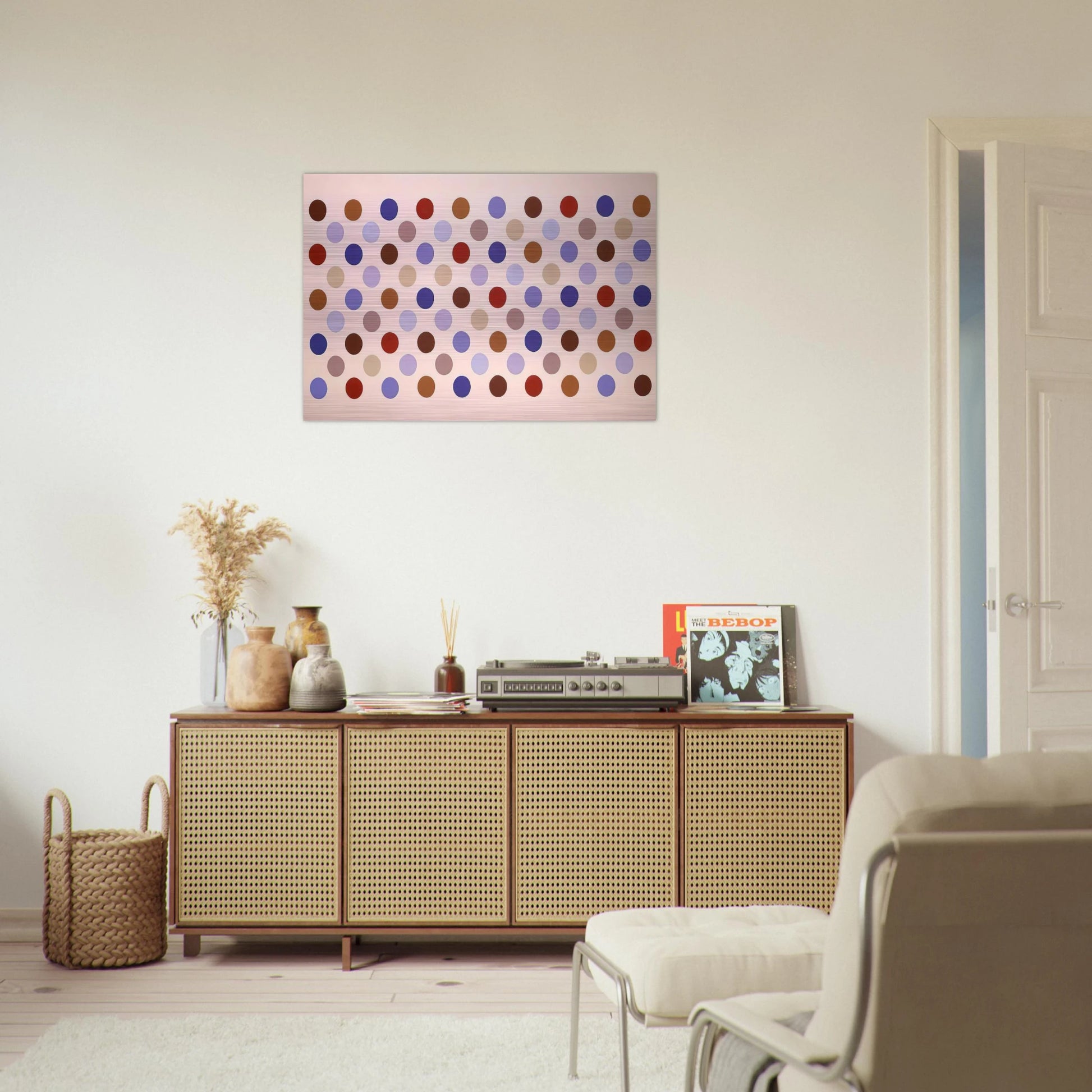 Grid #8 - 1969 - Thomas Downing Brushed Aluminum Print - 70x100 cm / 28x40 inches | Thomas Downing Aluminum Print | Thomas Downing Prints