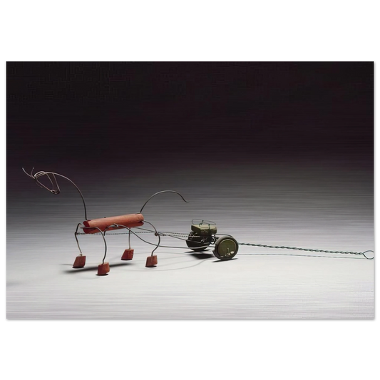 RED HORSE AND GREEN SULKY 1926 - Alexander Calder Brushed Aluminum Print - 70x100 cm / 28x40 inches | Alexander Calder Aluminum Print | Alexander Calder Prints