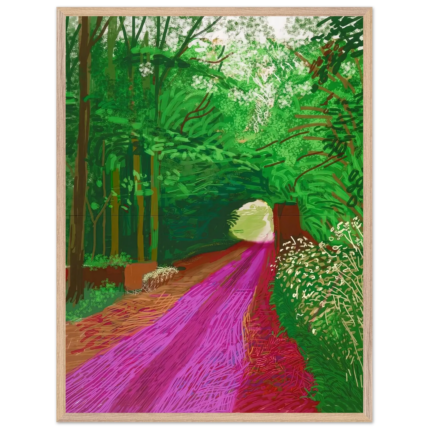 David Hockney - David Hockney Wall art - 45x60 cm / 18x24 inches - Premium Wooden Framed Poster With Fine Art Paper - Wood frame