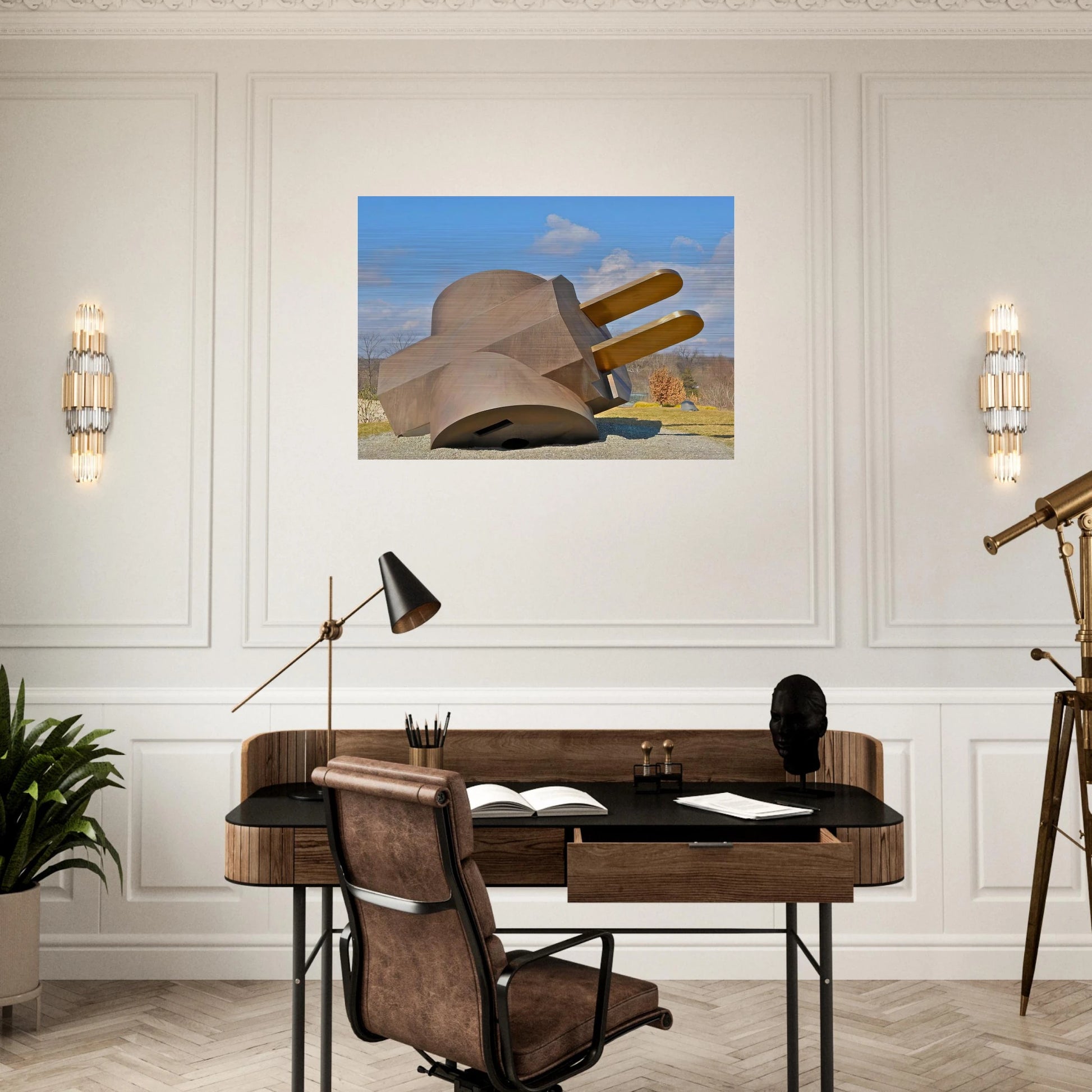 PLUG 1970 - Claes Oldenburg Brushed Aluminum Print - 70x100 cm / 28x40 inches | Claes Oldenburg Aluminum Print | Claes Oldenburg Prints
