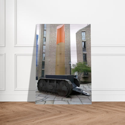 LIPSTICK ASCENDING ON CATERPILLAR TRACKS 1969 - Claes Oldenburg Brushed Aluminum Print - 70x100 cm / 28x40 inches | Claes Oldenburg Aluminum Print | Claes Oldenburg Prints