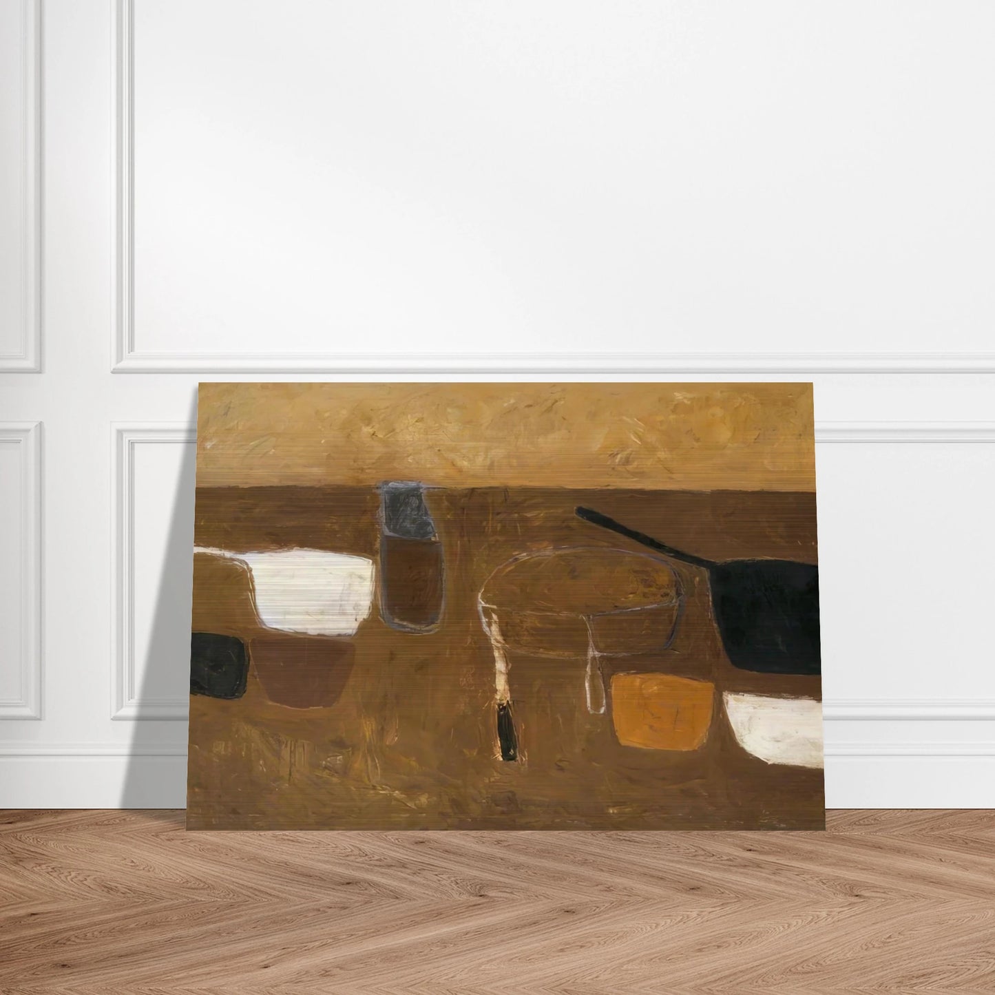 Brown Still Life - 1957 - William Scott Brushed Aluminum Print - 70x100 cm / 28x40 inches | William Scott Aluminum Print | William Scott Prints