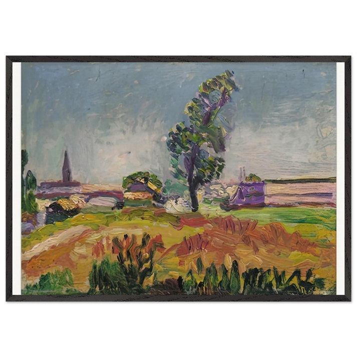 PAYSAGE DES ENVIRONS DE TOULOUSE LE PONT DES DEMOISELLES 1898 - Henri Matisse 70x100 cm / 28x40 inches Framed Art Print – Black Wooden Frame