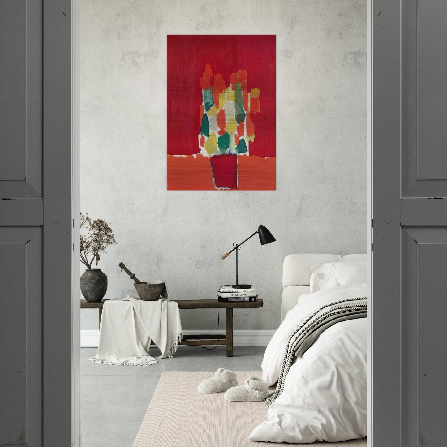 Fleurs rouges - 1952 - Nicolas de Stael Brushed Aluminum Print - 70x100 cm / 28x40 inches | Nicolas de Stael Aluminum Print | Nicolas de Stael Prints