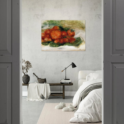 Still Life with Strawberries - Pierre-Auguste Renoir Brushed Aluminum Print - 70x100 cm / 28x40 inches | Pierre-Auguste Renoir Aluminum Print | Pierre-Auguste Renoir Prints