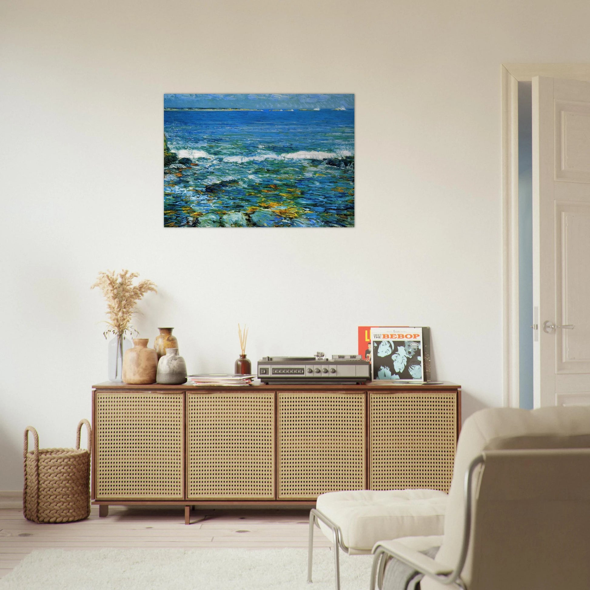 Duck Island from Appledore - Childe Hassam Brushed Aluminum Print - 70x100 cm / 28x40 inches | Childe Hassam Aluminum Print | Childe Hassam Prints