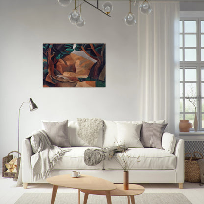 Paysage aux deux figures - 1908  France - Pablo Picasso Brushed Aluminum Print - 70x100 cm / 28x40 inches | Pablo Picasso Aluminum Print | Pablo Picasso Prints