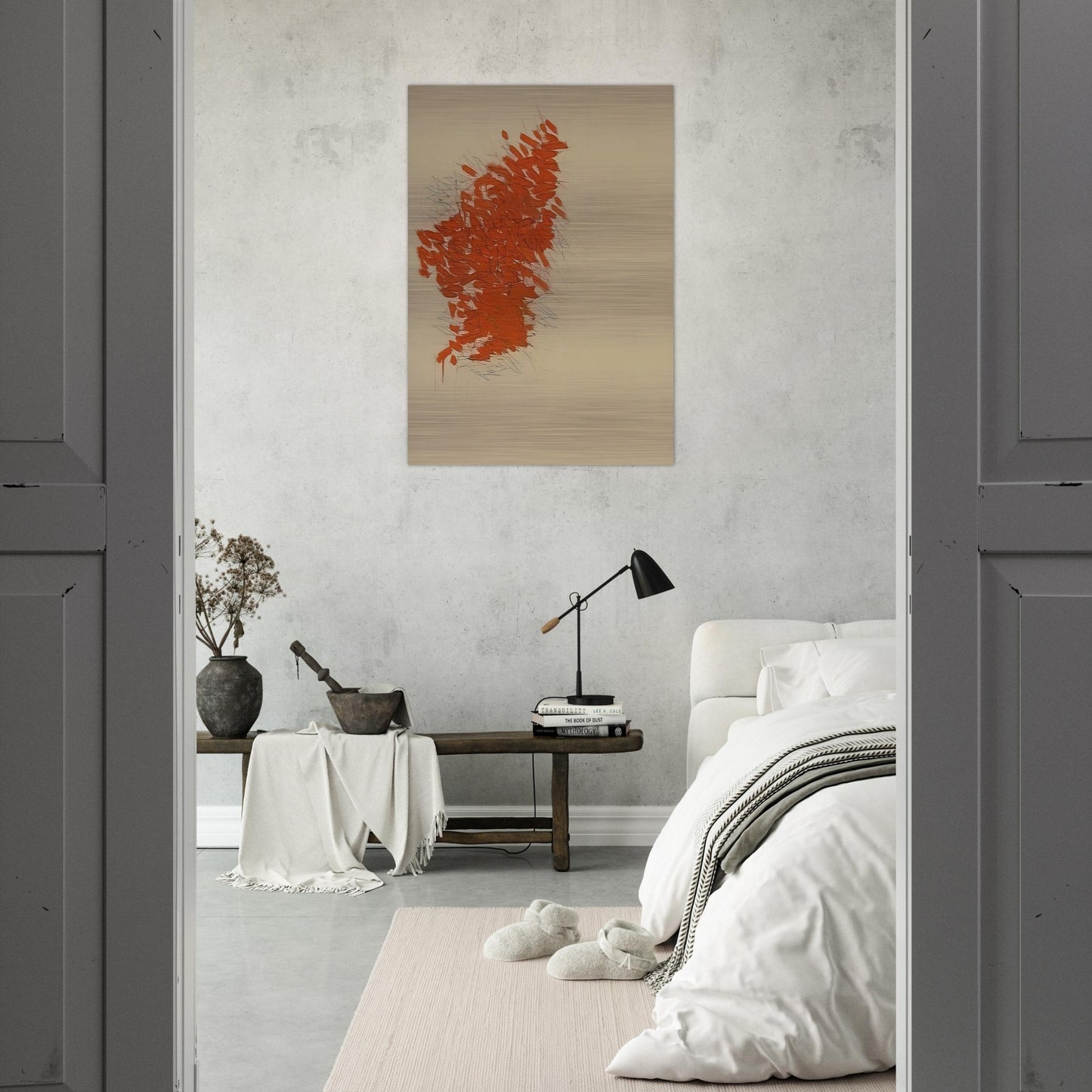 Orange - 1973 - Robert Goodnough Brushed Aluminum Print - 70x100 cm / 28x40 inches | Robert Goodnough Aluminum Print | Robert Goodnough Prints