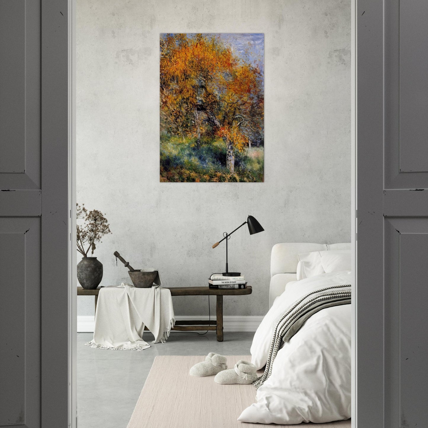 The Pear Tree - Pierre-Auguste Renoir Brushed Aluminum Print - 70x100 cm / 28x40 inches | Pierre-Auguste Renoir Aluminum Print | Pierre-Auguste Renoir Prints
