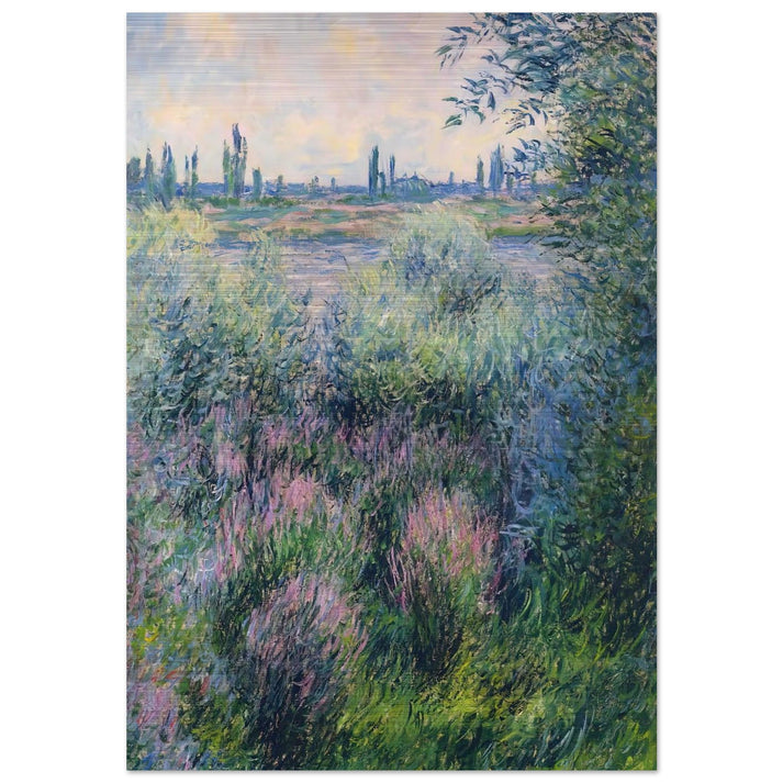 Spot on the Banks of the Seine - claude monet Brushed Aluminum Print - 70x100 cm / 28x40 inches | claude monet Aluminum Print | claude monet Prints