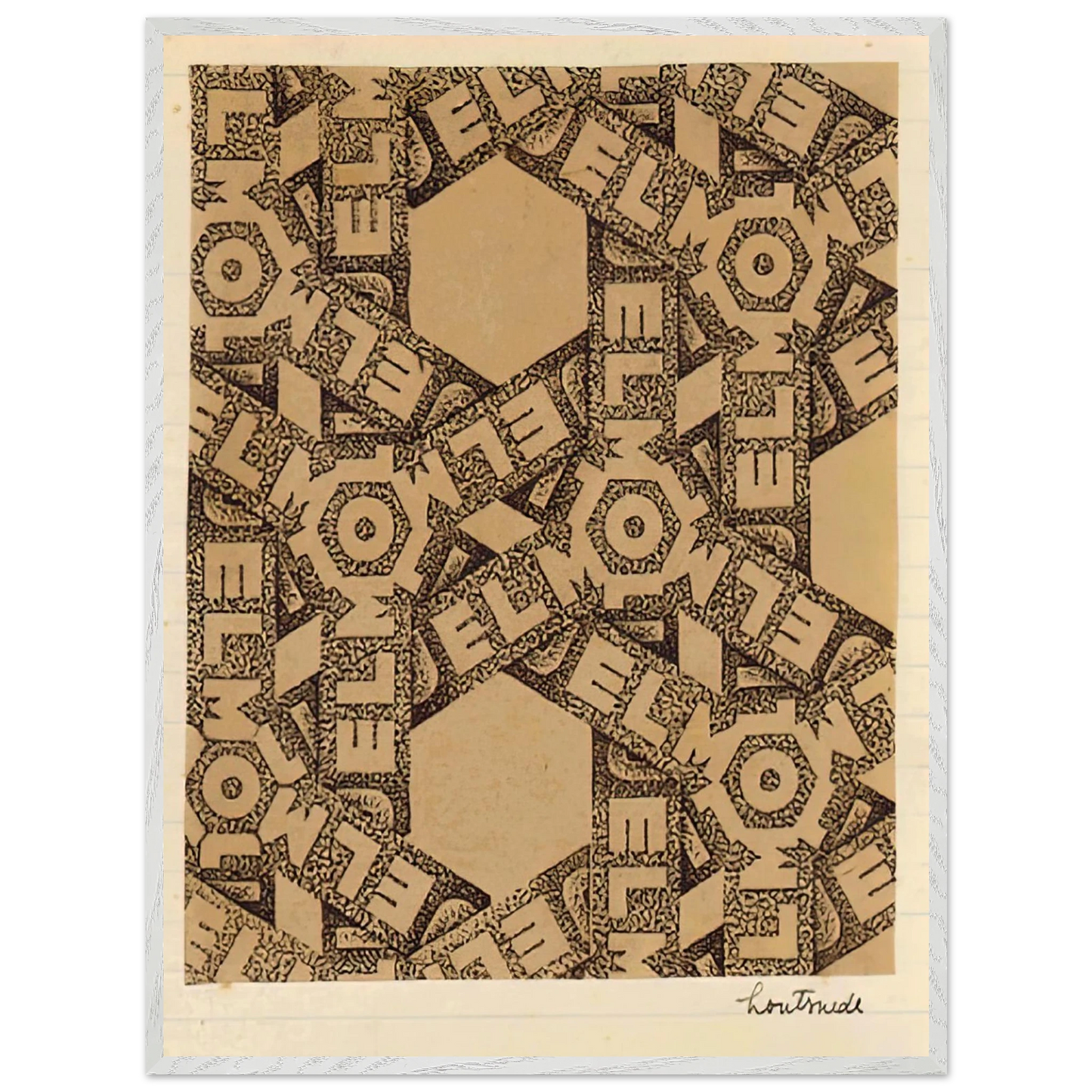 MC Escher - ESCHER (21) Wall Art - 30x40 cm / 12x16 inches - Premium Wooden Framed Poster With Fine Art Paper-canvas - White frame