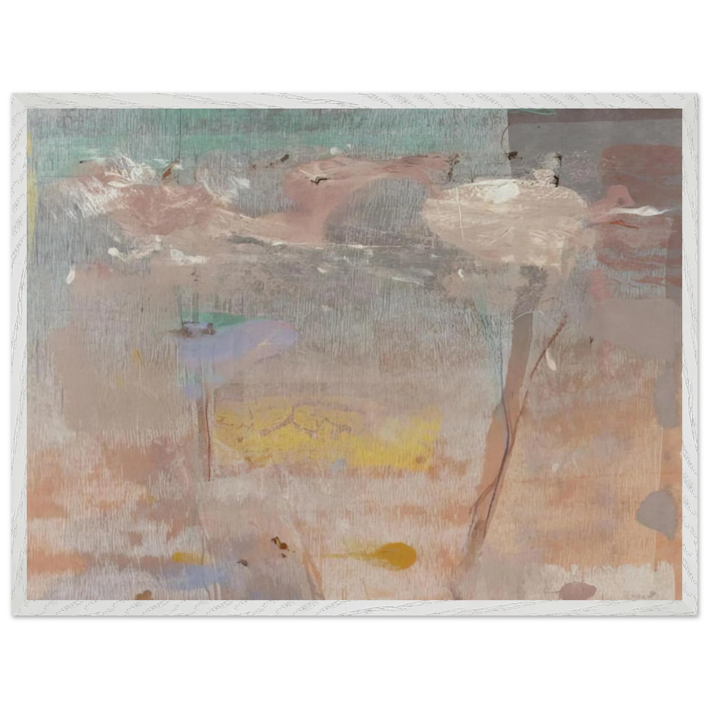 Helen Frankenthaler - Monotype I - 1981 Wall art - 15x20 cm / 6x8 inches - Premium Wooden Framed Poster With Fine Art Paper-canvas - Black frame