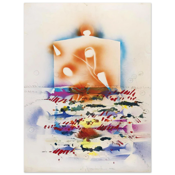 Alighiero Boetti - PESCI SPADA 1988  75x100 cm / 30x40inches Fine Art Poster