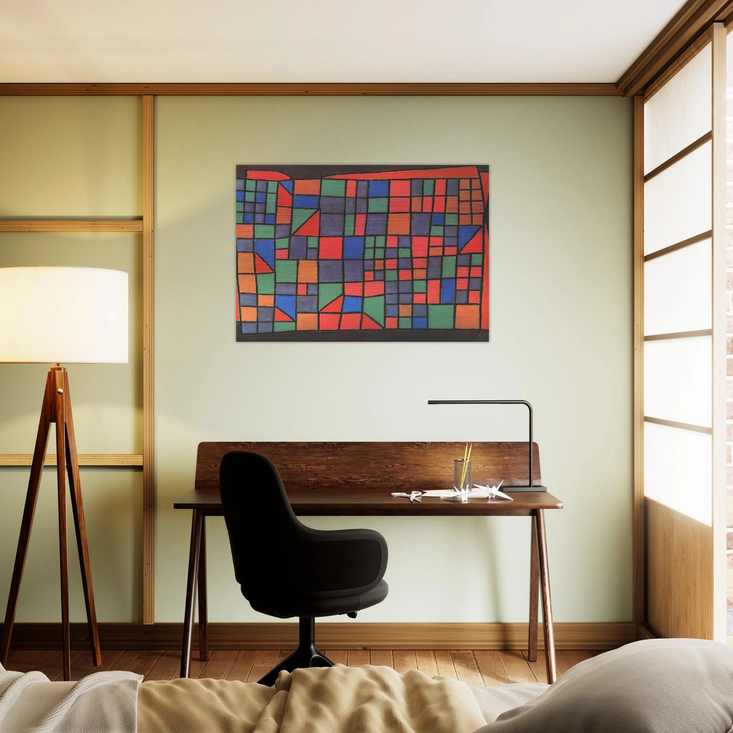 GLASS FACADE 1940 - Paul Klee Brushed Aluminum Print - 70x100 cm / 28x40 inches | Paul Klee Aluminum Print | Paul Klee Prints