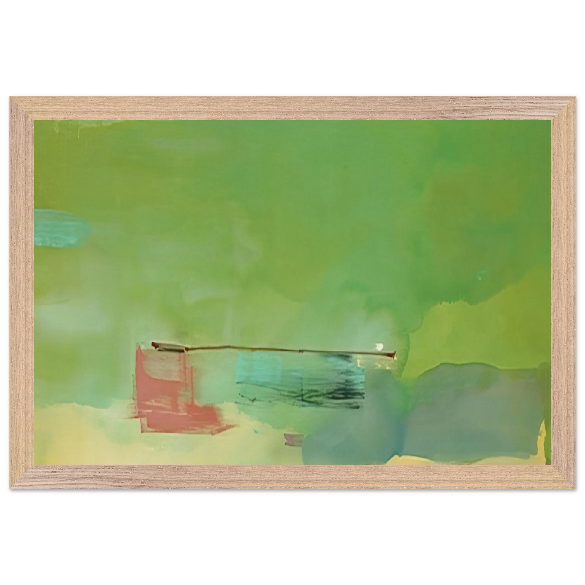 Helen Frankenthaler - Springscape - 1975 Wall art - 30x40 cm / 12x16 inches - Premium Wooden Framed Poster With Fine Art Paper-canvas - White frame