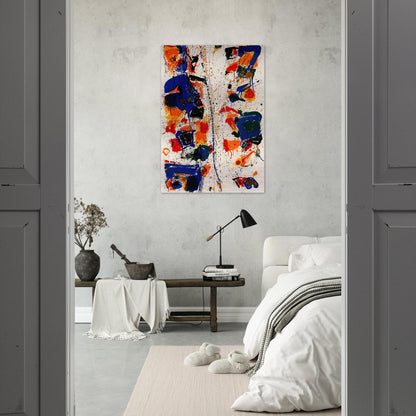 The White Line - Sam Francis Brushed Aluminum Print - 70x100 cm / 28x40 inches | Sam Francis Aluminum Print | Sam Francis Prints