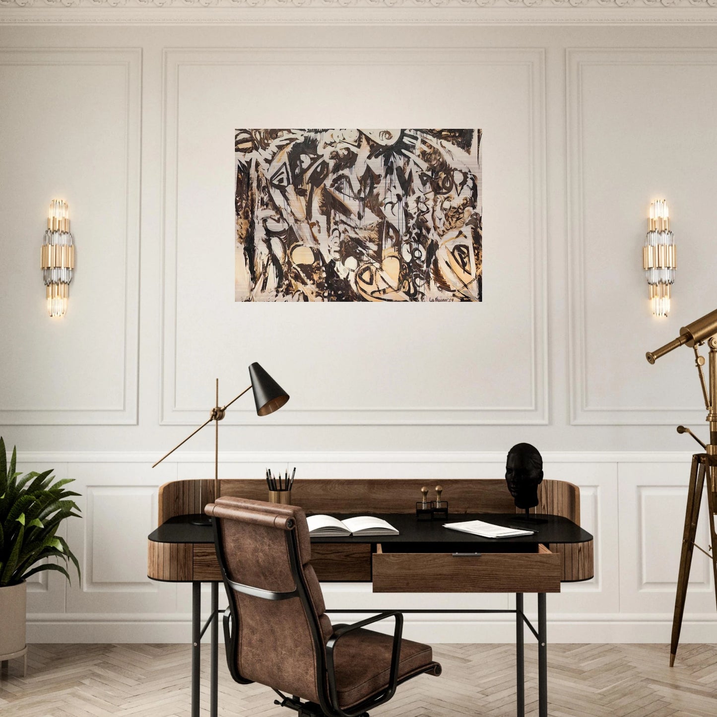 Cool White - Lee Krasner Brushed Aluminum Print - 70x100 cm / 28x40 inches | Lee Krasner Aluminum Print | Lee Krasner Prints