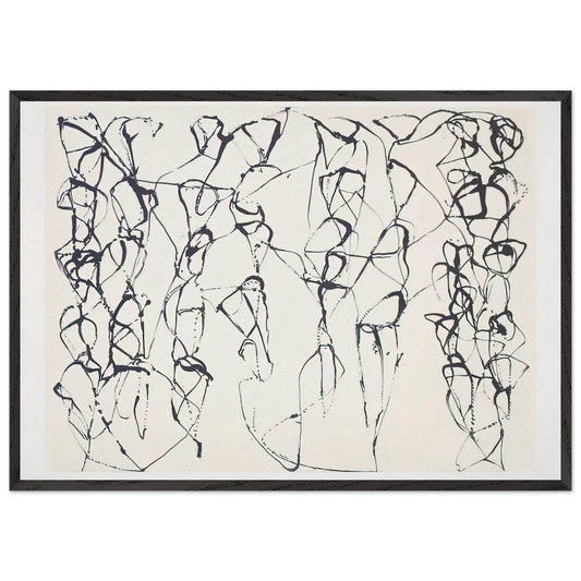 Cold Mountain Series Zen Study 6 - 1991 - Brice Marden 70x100 cm / 28x40 inches Framed Art Print – Black Wooden Frame