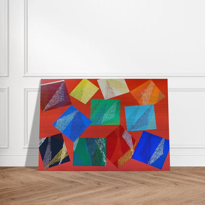 Wig-Wam - 1991 - Piero Dorazio Brushed Aluminum Print - 70x100 cm / 28x40 inches | Piero Dorazio Aluminum Print | Piero Dorazio Prints