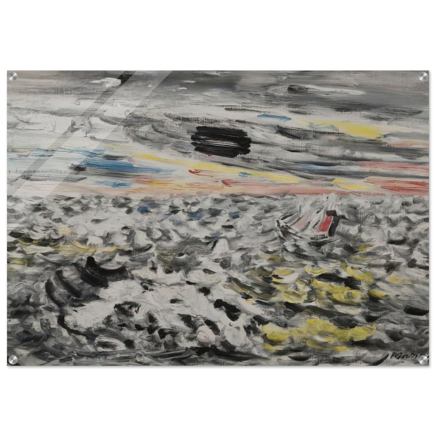 Movement in Greys and Yellows - 1946 - John Marin Acrylic Print - 70x100 cm / 28x40″ inches