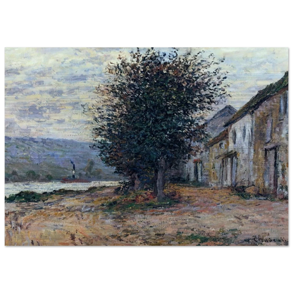 The Banks of the Seine - claude monet Brushed Aluminum Print - 70x100 cm / 28x40 inches | claude monet Aluminum Print | claude monet Prints
