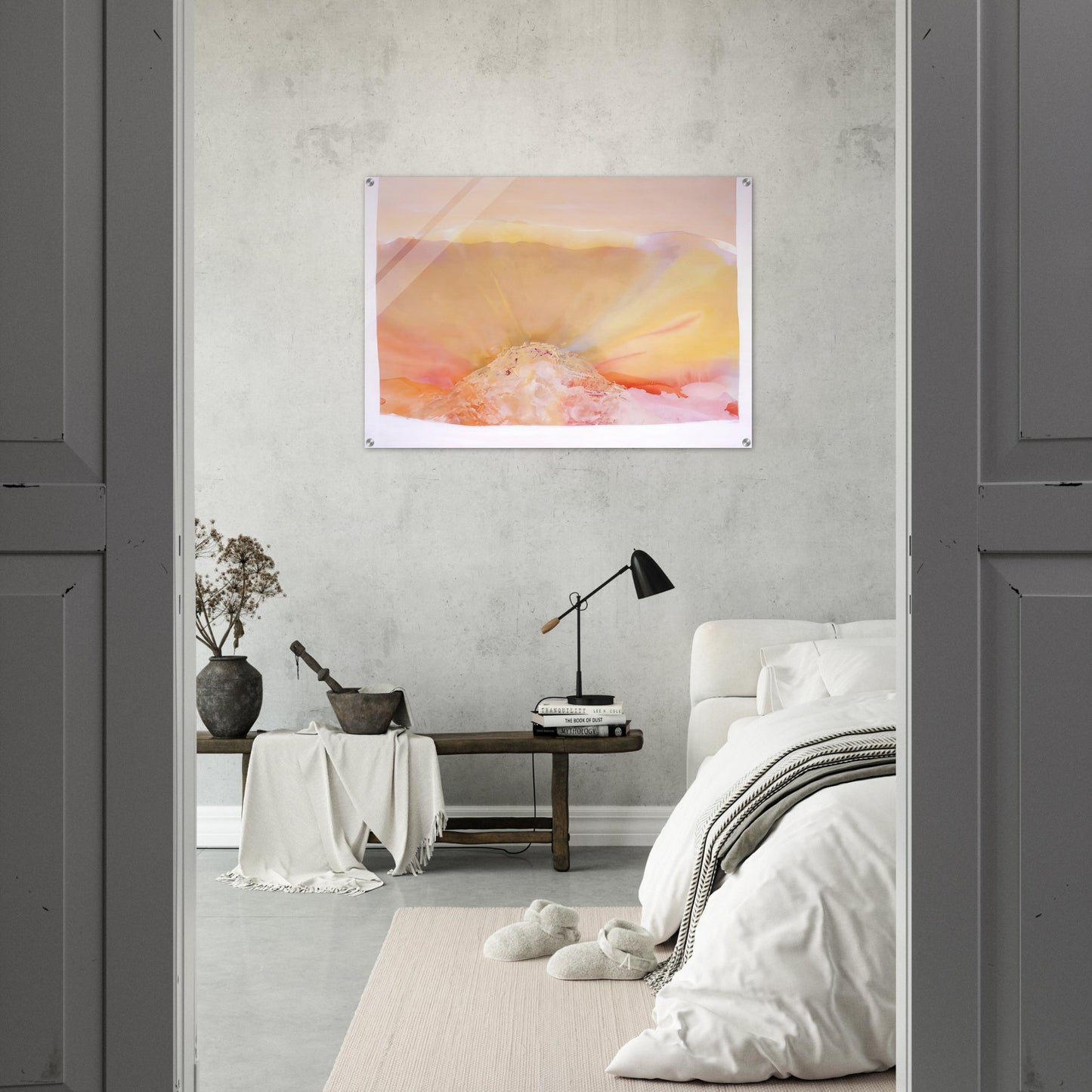 Eye Of The Pyramid Version I - 1988 - Ronnie Landfield Acrylic Print - 70x100 cm / 28x40″ inches