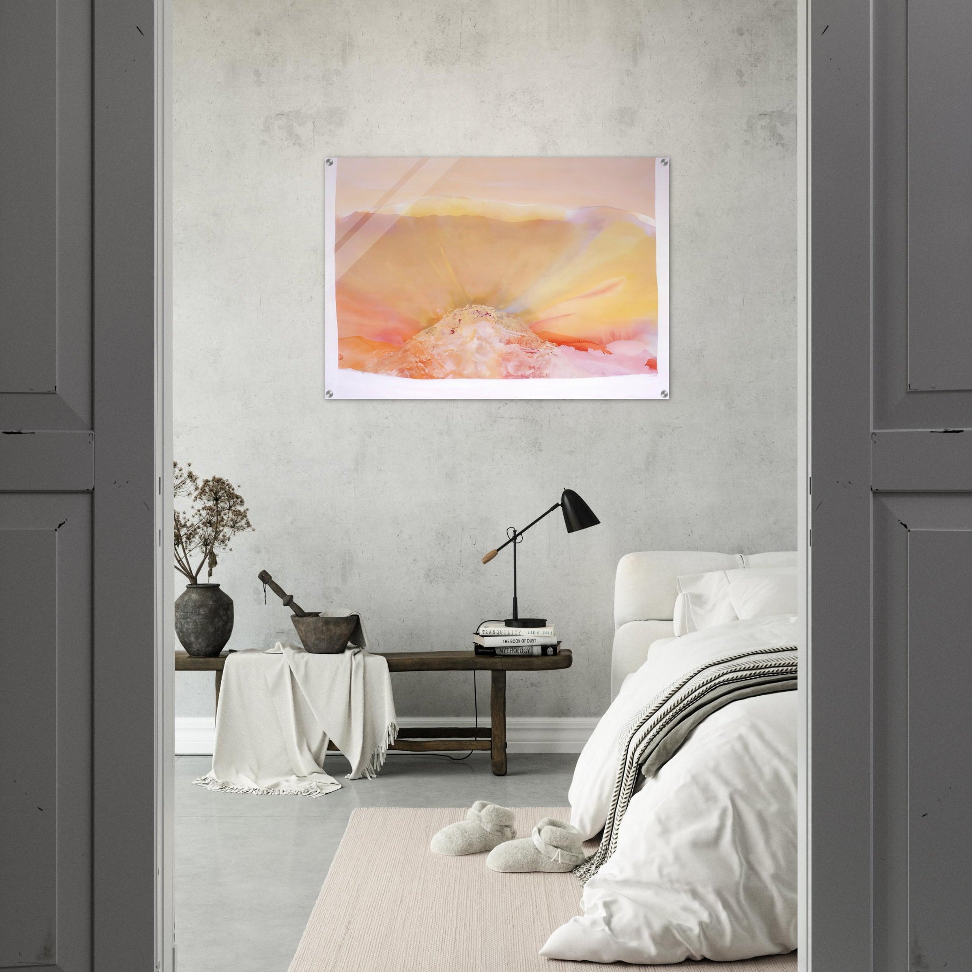 Eye Of The Pyramid Version I - 1988 - Ronnie Landfield Acrylic Print - 70x100 cm / 28x40″ inches