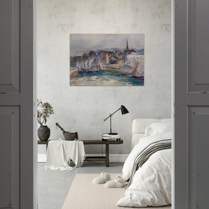 Boats in the Port of Honfleur - claude monet Brushed Aluminum Print - 70x100 cm / 28x40 inches | claude monet Aluminum Print | claude monet Prints