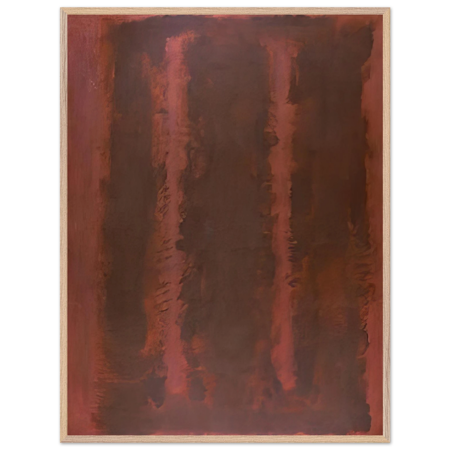 Mark Rothko - Black on Maroon - 1958 Wall Art - 21x29.7 cm / 8x12" - Premium Wooden Framed Poster With Fine Art Paper-canvas - White frame