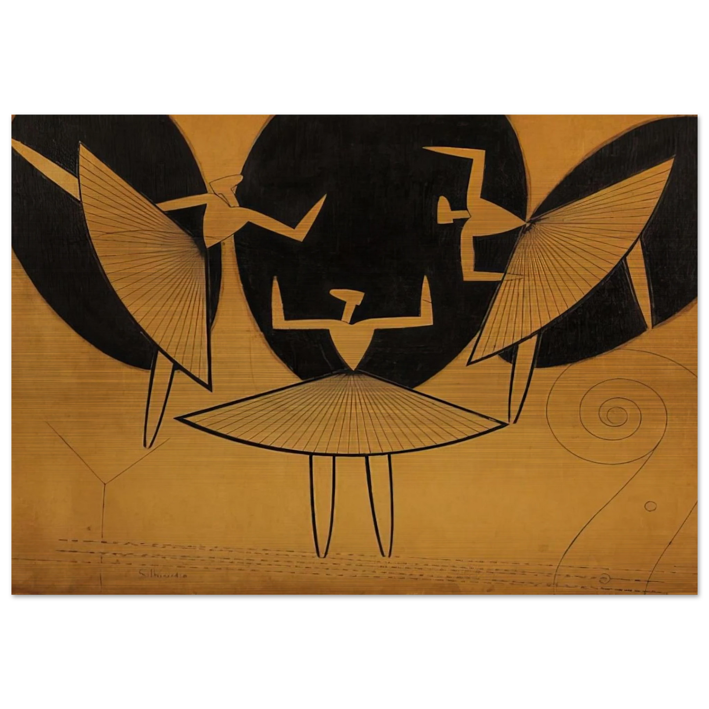 SILHOUETTE - Man Ray Brushed Aluminum Print - 70x100 cm / 28x40 inches | Man Ray Aluminum Print | Man Ray Prints