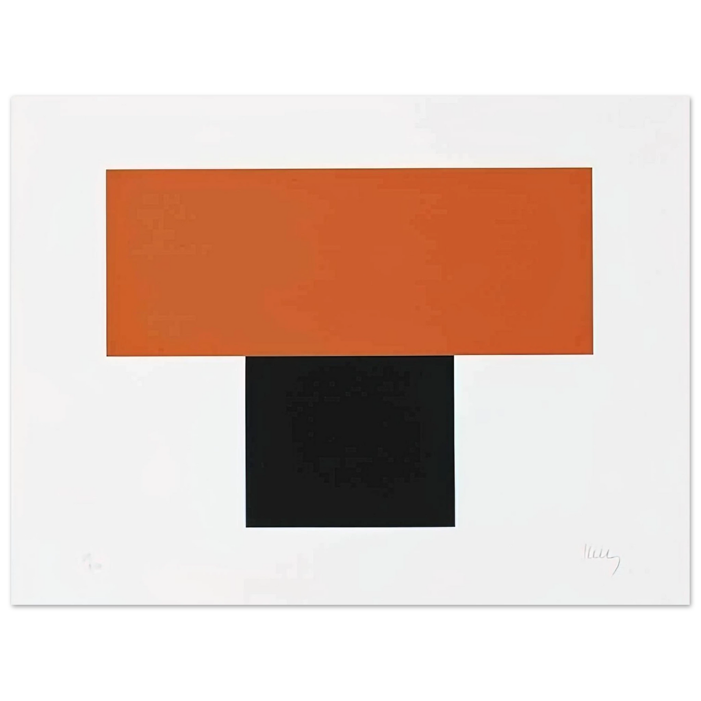 Ellsworth Kelly - Red-Orange over Black  75x100 cm / 30x40inches Fine Art Poster